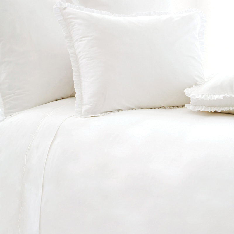 Classic Ruffle Duvet Cover, White, King Duvet Cover