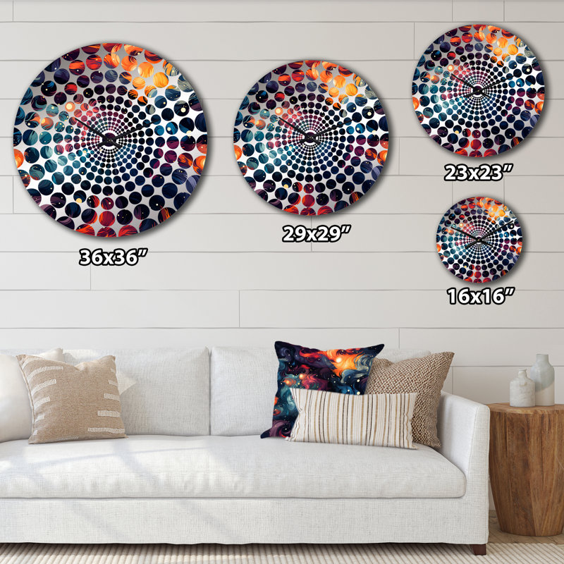 Celestial Concealment Swell - Abstract Wall Clock, Small
