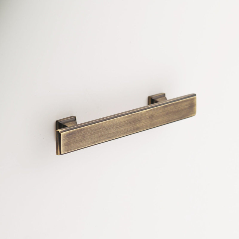 Irene Bar Pull, 4", Antique Brass