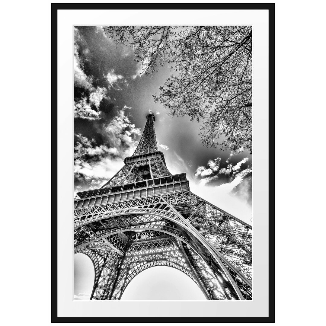 Gerahmtes Poster Eindrucksvoller Eifelturm Paris