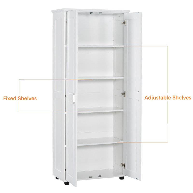 Storage Cabinets for Office, Adjustable Shelves Included, White