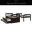 Lit simple superposé avec échelle, barrière de sécurité, lit gigogne simple à 3 tiroirs pour chambre d'adolescent-1791545709