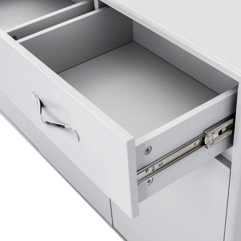 Modern Three Doors Side Table With Drawers