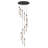 D20'' X H38'' Balck Glistening Crystal And Gold - Finished Suspended Chandelie