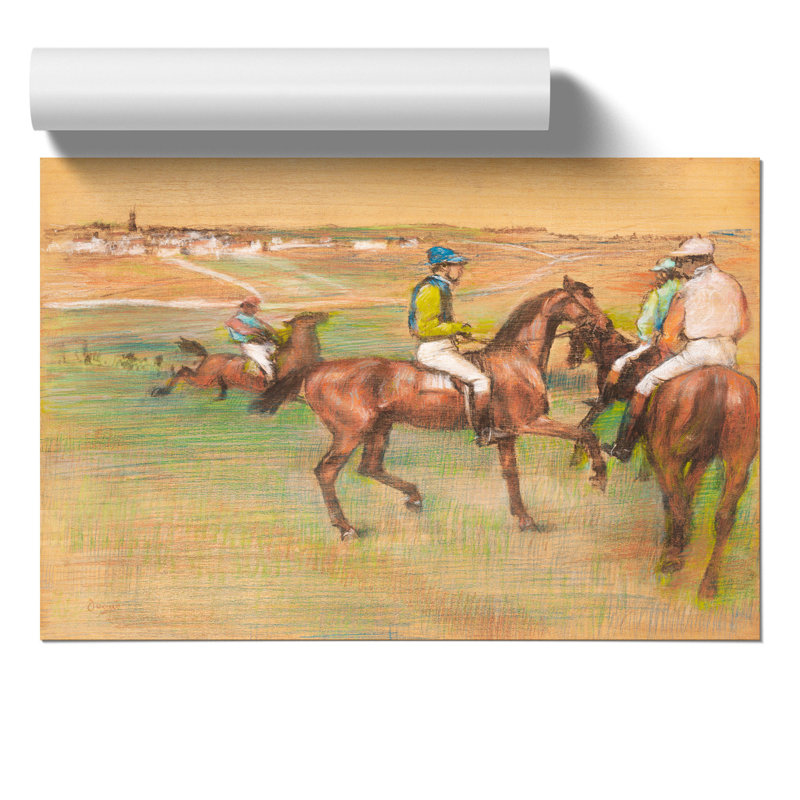 Race Horses by Edgar Degas - Frameless Print, 42cm H x 59cm W x 0.1cm D
