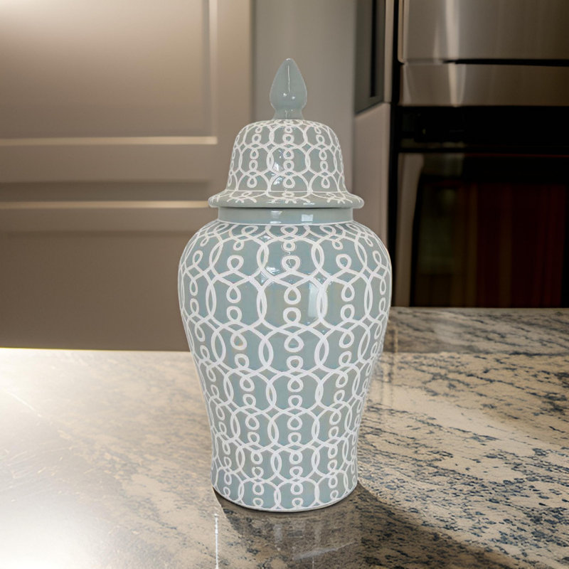 Charito Jar, 33'' H x 16'' W x 16'' D, Green