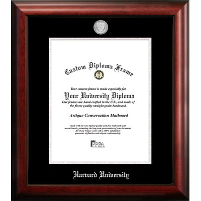 Satin Brown Wood Embossed Picture Frame with Mat