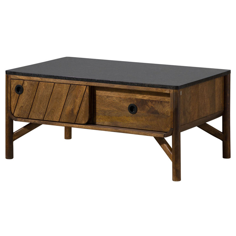 LOS ANGELES Coffee Table with Storage, Black
