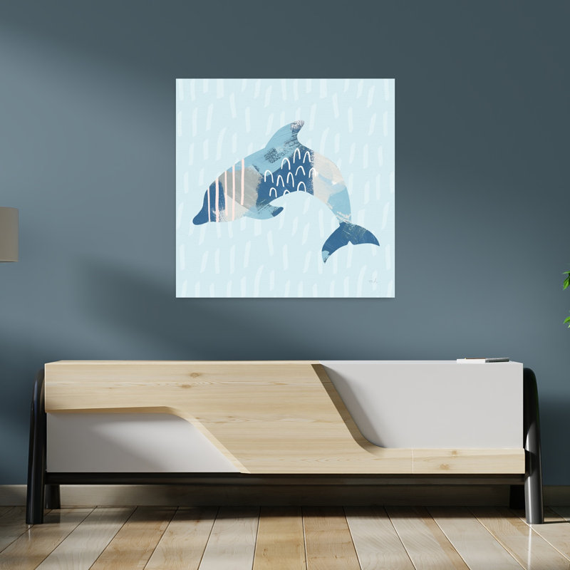 Coastal Cool III Dolphin Coastal Art, H 36 po x l 36 po