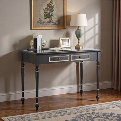 Simple American-style Black Writing Desk