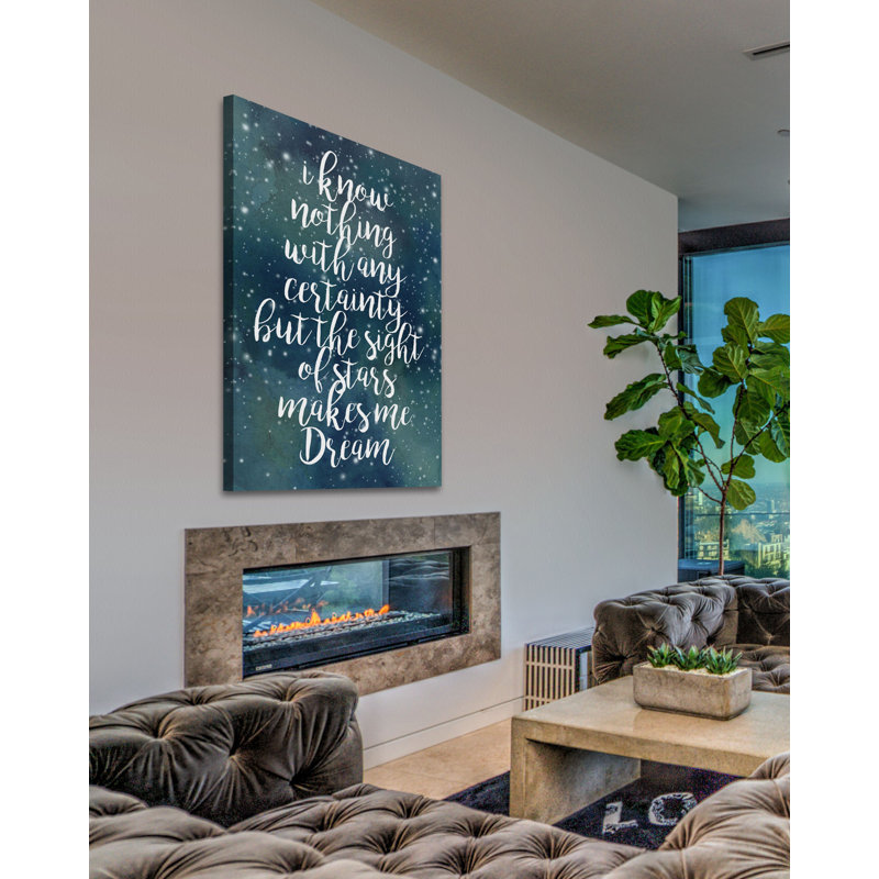 «Galaxy Quote Ii», reproduction sur toile tendue, H 18 po x l 12 po x P 1,5 po
