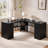 Corsair L-Shaped Executive Desk with 6 Drawers-102620392