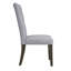 Ensemble de 2 chaises d'appoint en lin gris et chêne gris