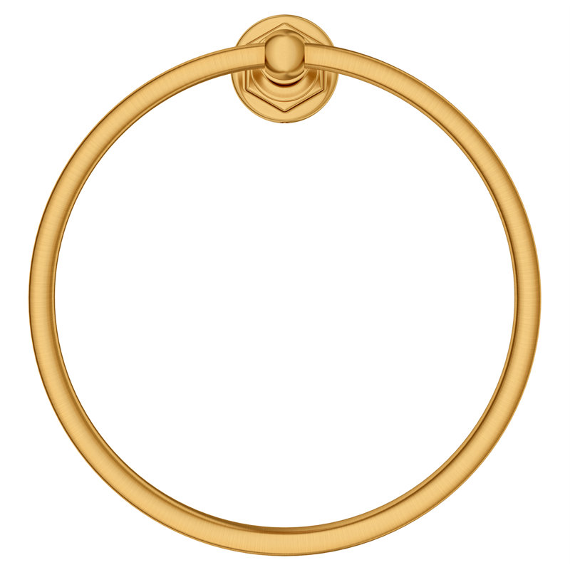 Oak Hill Towel Ring, Satin Brass