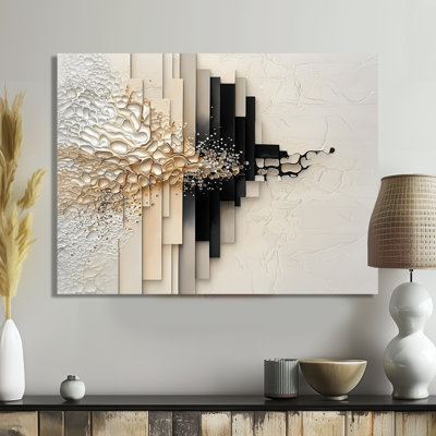 Composition avec des formes de suprémaciste abstrait - art mural moderne en métal, impression de suprématisme