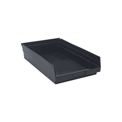 Paquet de 8 bacs noirs pour rangement économique en plastique recyclé L 78 po x l 12 po x H 4 po