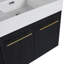 Meuble-lavabo mural 30 po avec lavabo et support de rangement, lavabo en résine à rebords épais, ensemble KD-130627919-130627920