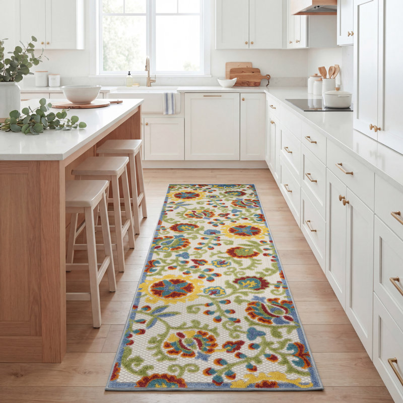 Richana Floral Indoor Rug, Rectangle 2' x 6'