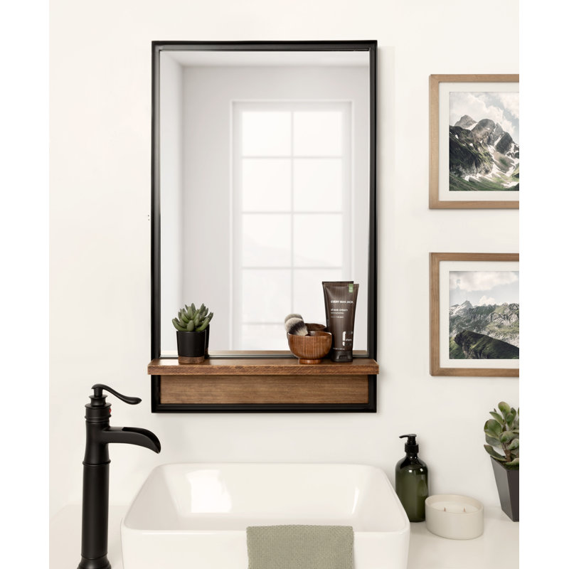 Muirhead Metal Rectangle Mirror with Shelves