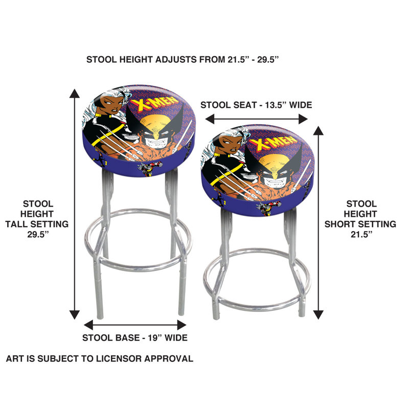 Arcade1up X Men Adjustable Height Bar and arcade Stool