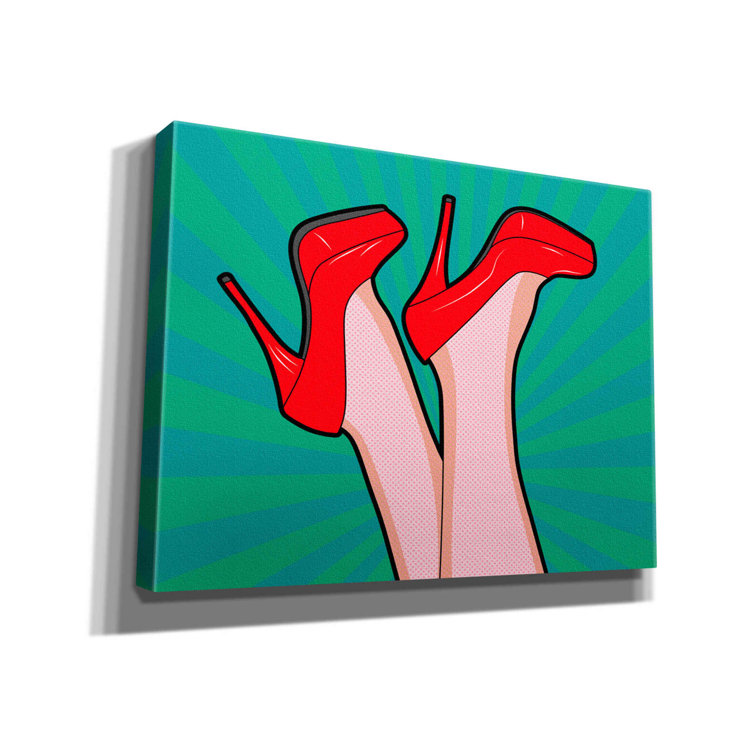 Mercer41 Woman Legs With A Red Sexy Shoes On Canvas by Mark Ashkenazi ...