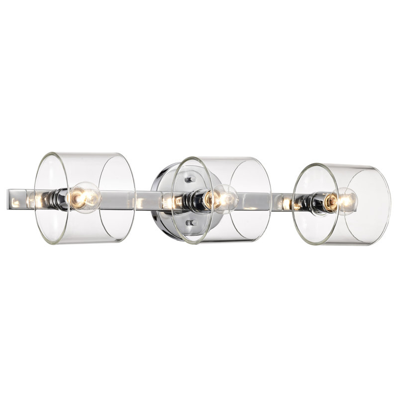 Zelino - 3 Light Vanity - Polished Nickel with Clear Glass