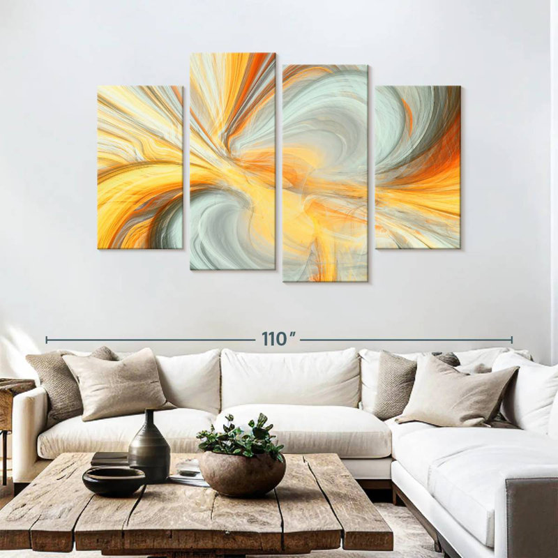 Avery Fluid Dynamic Abstract, 54" H x 84" W