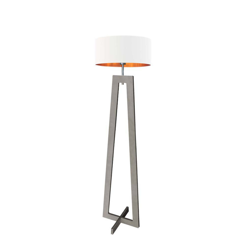 Nave 148cm Traditional Floor Lamp, White, Grey