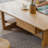Burlywood Solid Wood Rectangular Coffee Table