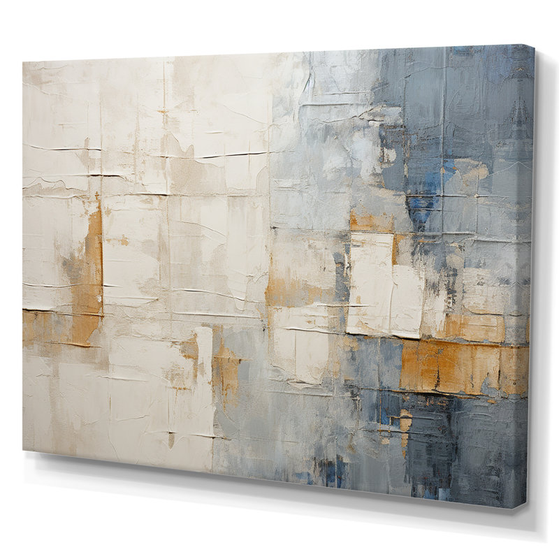 Minimalisme beige et doré scandinave I - art mural scandinave, H 30 po x l 40 po x P 1,5 po, Toile tendue