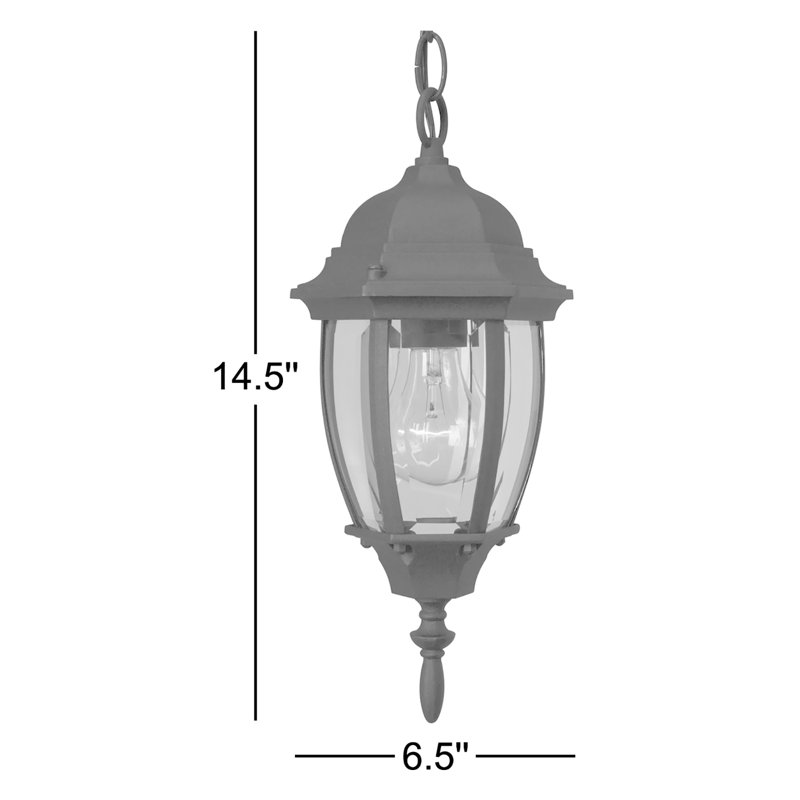 Coso Outdoor Hanging Lantern, Matte Black