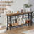 Entryway Table,Narrow Couch Table Behind Sofa,Entry Way Console Tables for Living Room,Foyer,Hallway,Unique Design,Brown-1380495085