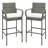 Knittle Polyethylene (PE) Wicker Outdoor 30'' Bar Stool with Cushion-442006761