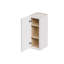 Armoire murale blanche à une porte Shaker, en bois massif avec tablettes réglables pour le rangement dans la salle de bain, buanderie, prête à assembler (l 12 po x P 12 po x H 30 po)-118729745