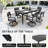 Outdoor Patio 35.5"X71" Aluminum Dining Table-1592016101