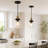 Modern Black Mini 1-Light Glass Pendant Light