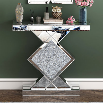 Andreja 80cm Glass Top Console Table