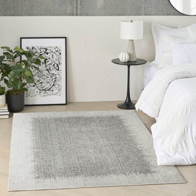 Tapis d'intérieur moderne gris clair DKNY Grand Street