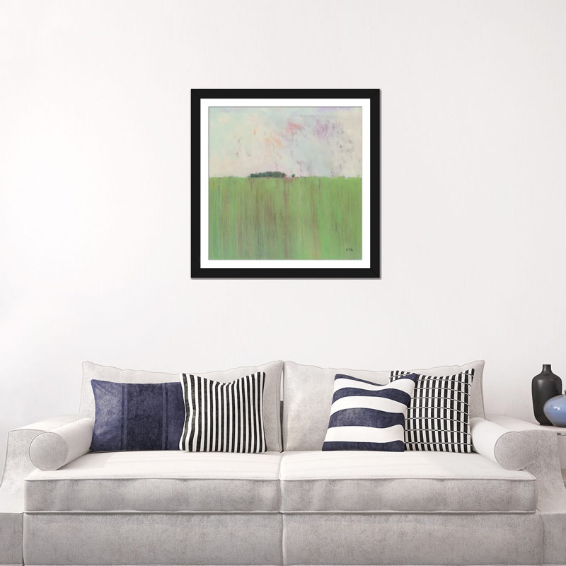 «Copse», reproduction d'art sur toile tendue, H 24 po x l 24 po x P 1 po, Papier beaux-arts encadré noir, Blanc