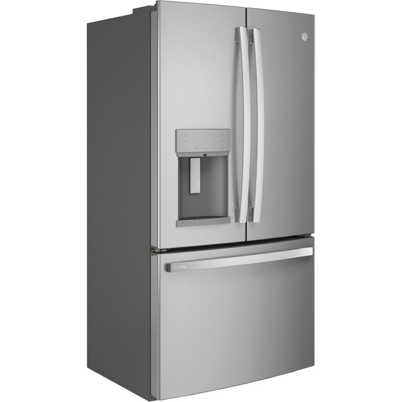 GE Profile Smart Appliances 35.75" French Door Refrigerator 27.7 cu. ft., Silver