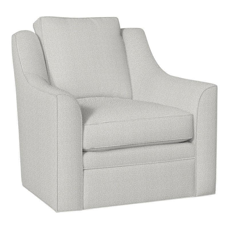 American Bungalow Nicholas Barrel Back Swivel Chair, Callaloo Cotton