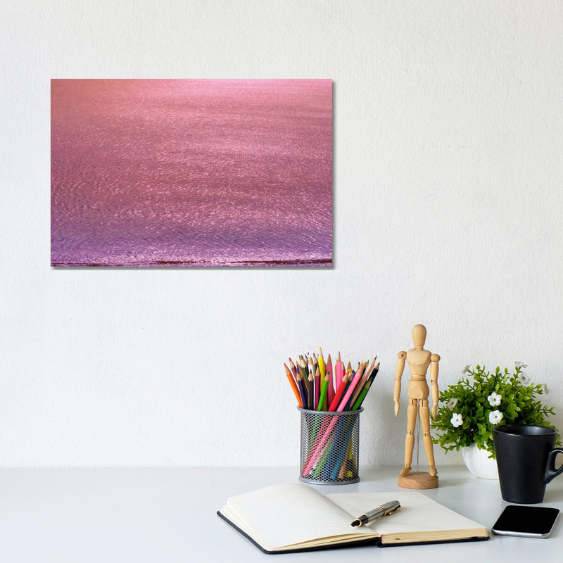 Metallic Ocean With Iridescent Wave by Beli - Wrapped Canvas Print, 20.32 cm H x 30.48 cm W