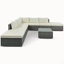 Ensemble de mobilier d'extérieur 8 pièces, ensemble de conversation en osier de jardin, canapé simple combinable, coussins en osier-722919376