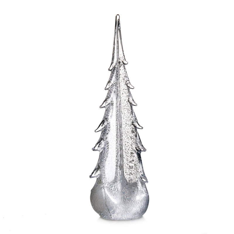 Silver Leaf Evergreen, 14" H x 5.5" W x 5.5" D