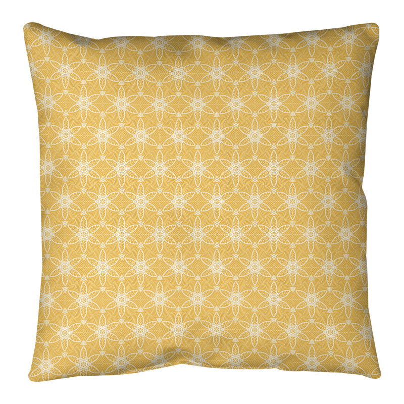 Coussin de sol Katelyn Elizabeth, H 28 po x l 28 po, Jaune