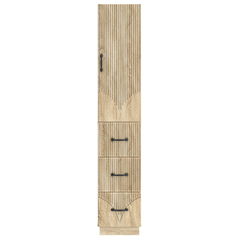  Cabinet Set 2 Pcs Engineered Wood Storage Home Organization Office, Sonoma Oak