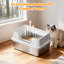 Stainless Steel Cat Litter Box, High-Sided & Non-Stick, Odour-Resistant Metal Litter Pan-2139660933-2139660929