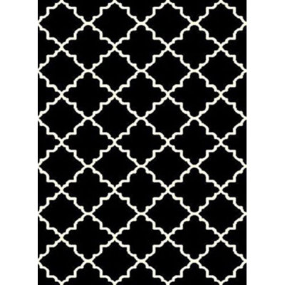 Tapis noir / blanc Ikat