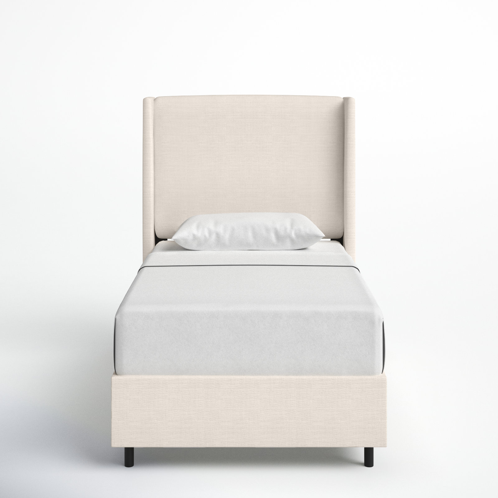 Tilly Upholstered Bed, Twin, Classic Talc Linen