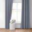 Walker Ticking Stripe Indigo/White Cotton Simple Top Pocket Drapery Panel Set of 2-234002095